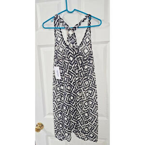 NWT Swimsuits For All Women's Size 14/16 Black White Lace Swimsuit Cover Up